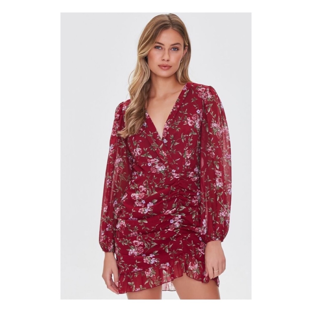 Fall Floral Dress Autumn Fashion - Picture 2 of 4